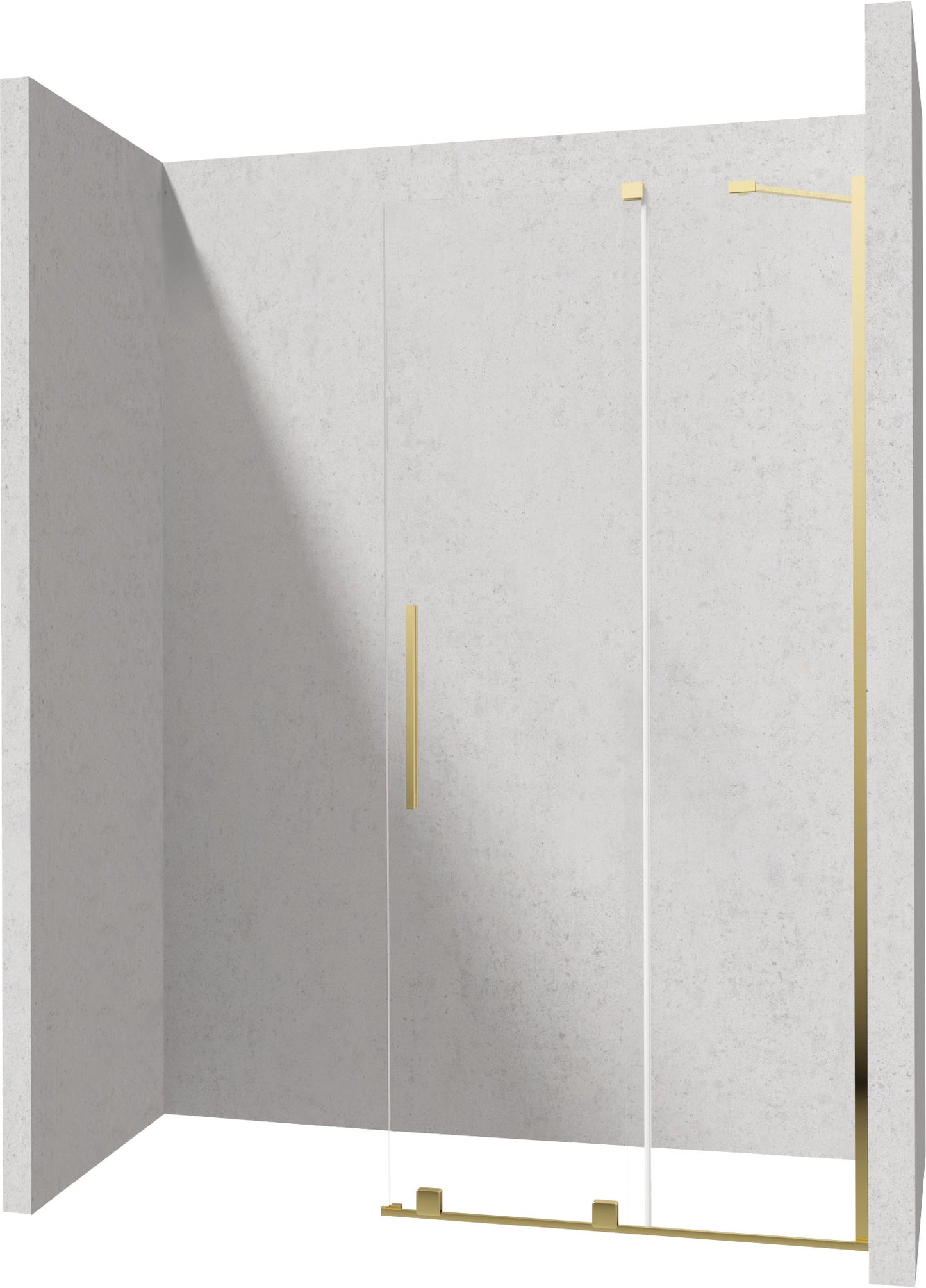Deante PRIZMA Walk-In Duschwand Schiebewand 120 x 195 cm Gold