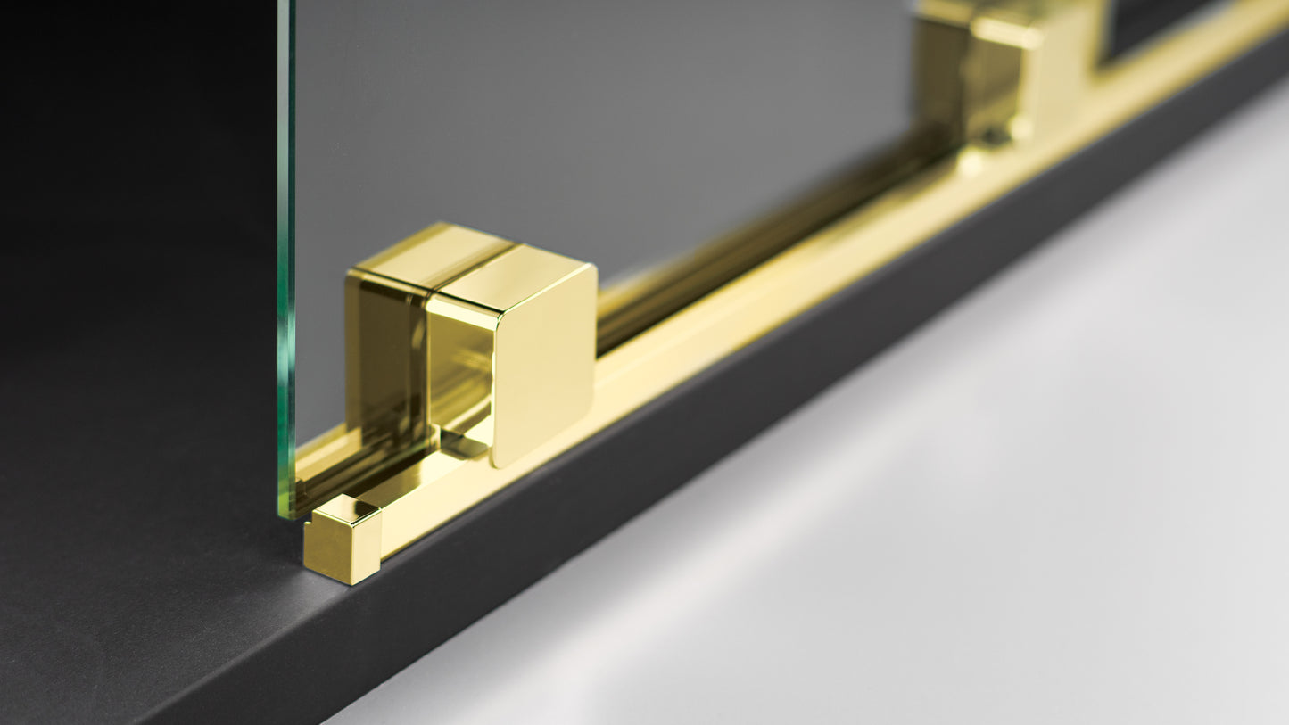 Deante PRIZMA Walk-In Duschwand Schiebewand 120 x 195 cm Gold