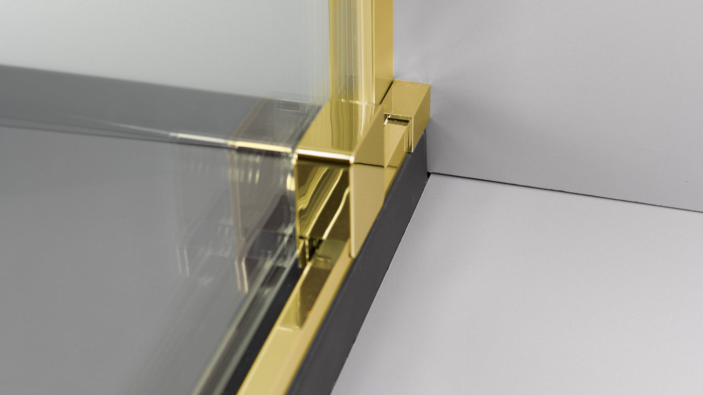 Deante PRIZMA Walk-In Duschwand Schiebewand 100 x 195 cm Gold