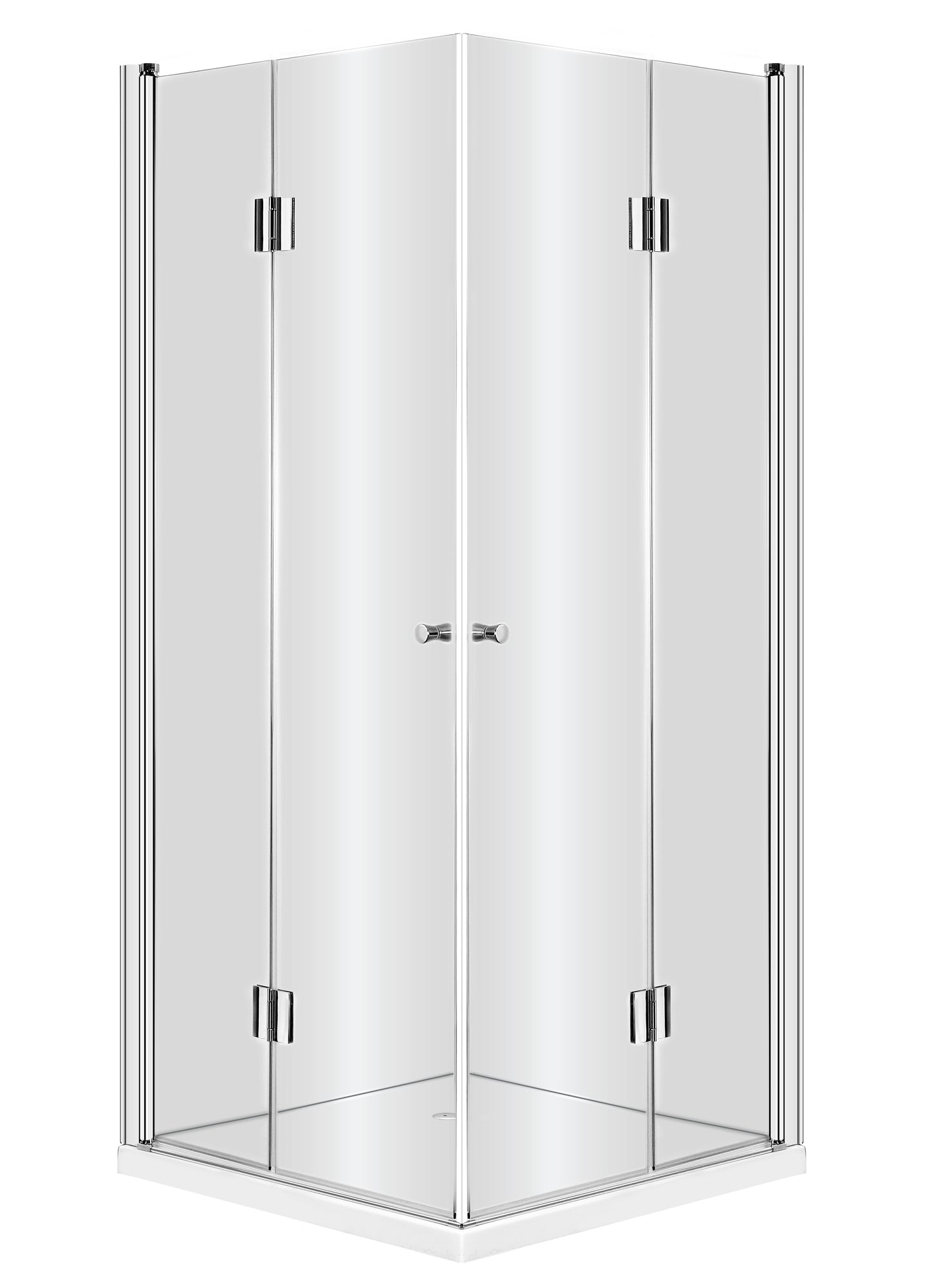 Deante KERRIA Eckdusche mit 2 Drehtüren 80 x 80 x 200 cm Chrom