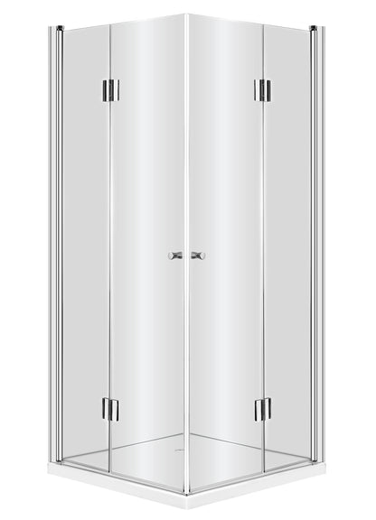 Deante KERRIA Eckdusche mit 2 Drehtüren 80 x 80 x 200 cm Chrom