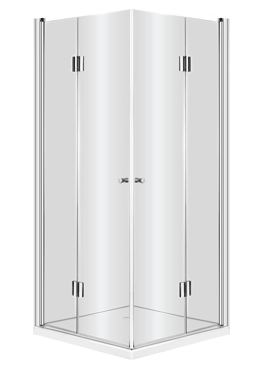 Deante KERRIA Eckdusche mit 2 Drehtüren 80 x 80 x 200 cm Chrom