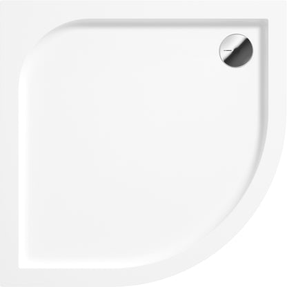 Deante CUBIC Acryl-Duschwanne halbrund 80 cm Weiß