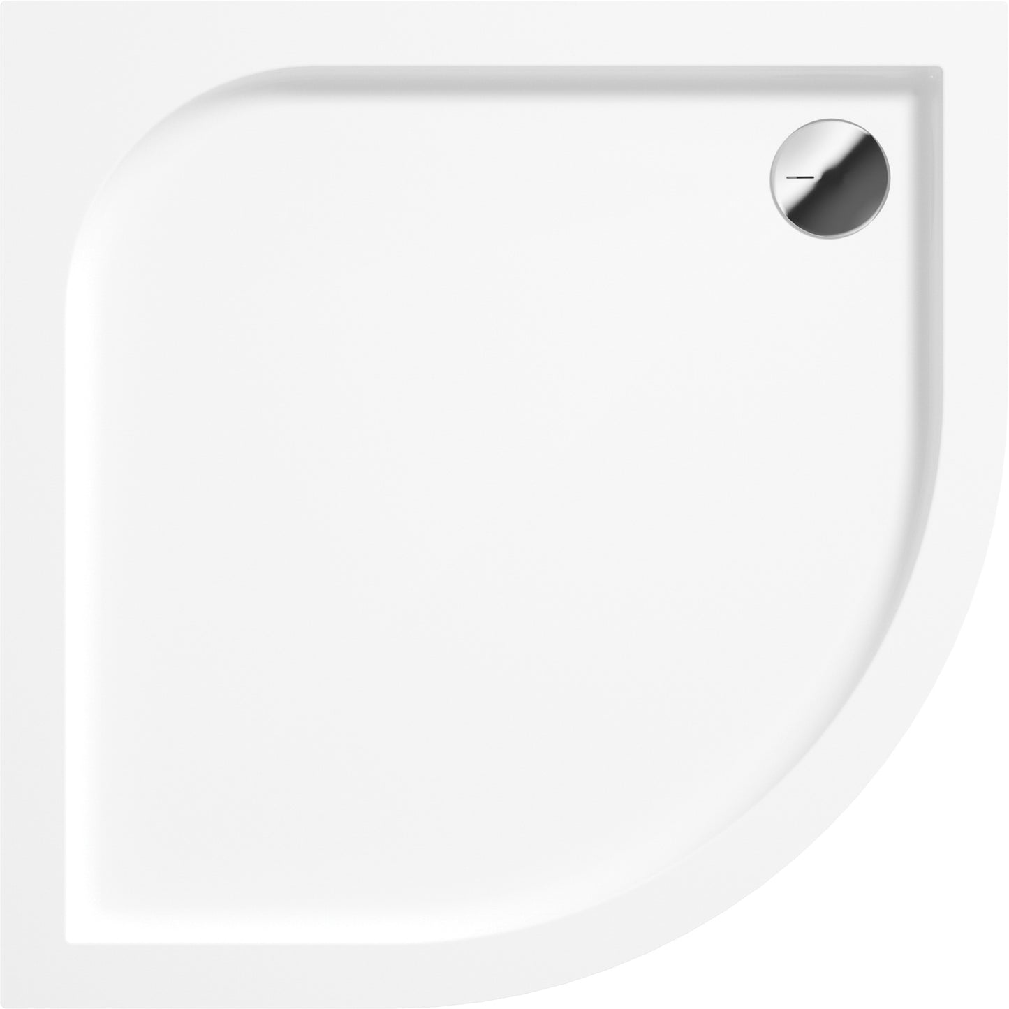 Deante CUBIC Acryl-Duschwanne halbrund 90 x 90 cm Weiß