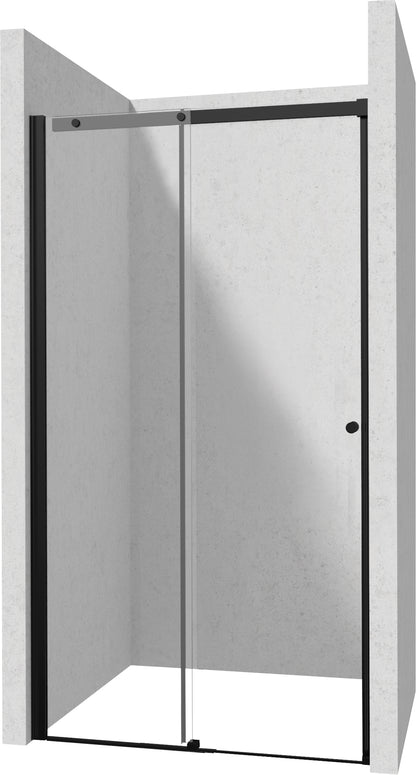 Deante KERRIA PLUS Duschtür für Nische Schiebetür 100 x 200 cm Schwarz