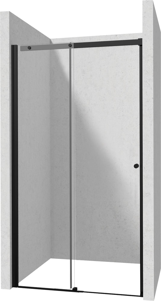 Deante KERRIA PLUS Duschtür für Nische Schiebetür 100 x 200 cm Schwarz