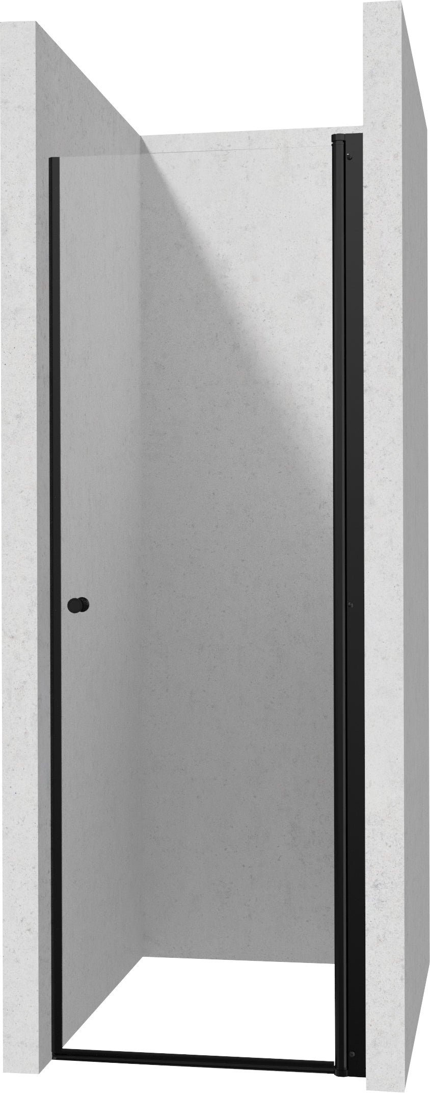 Deante KERRIA PLUS Duschtür für Nische Schwenktür 80 x 200 cm Schwarz