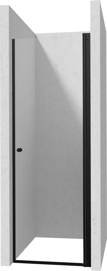 Deante KERRIA PLUS Duschtür für Nische Schwenktür 80 x 200 cm Schwarz