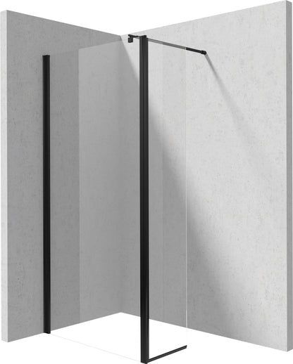 Deante KERRIA PLUS Schwenkbares Seitenpaneel für Duschkabinen Schwarz