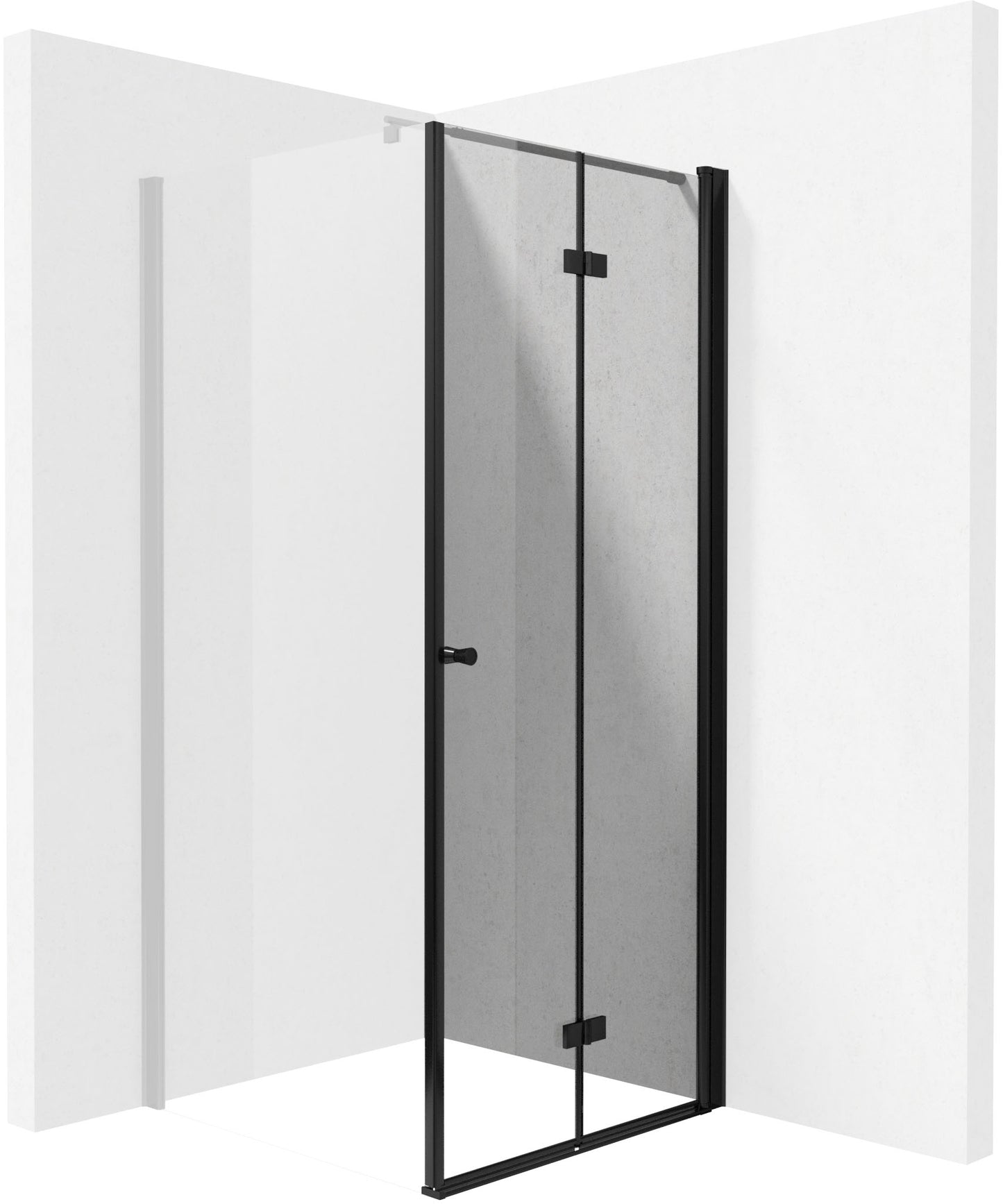 Deante KERRIA PLUS Falttür für Dusche Nischentür 80 x 200 cm Schwarz