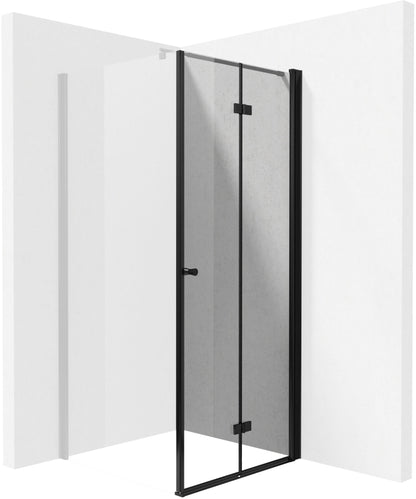 Deante KERRIA PLUS Falttür für Dusche Nischentür 80 x 200 cm Schwarz