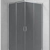 Deante FUNKIA Eckdusche (Glas Graphit) 80 x 80 x 185 cm Chrom