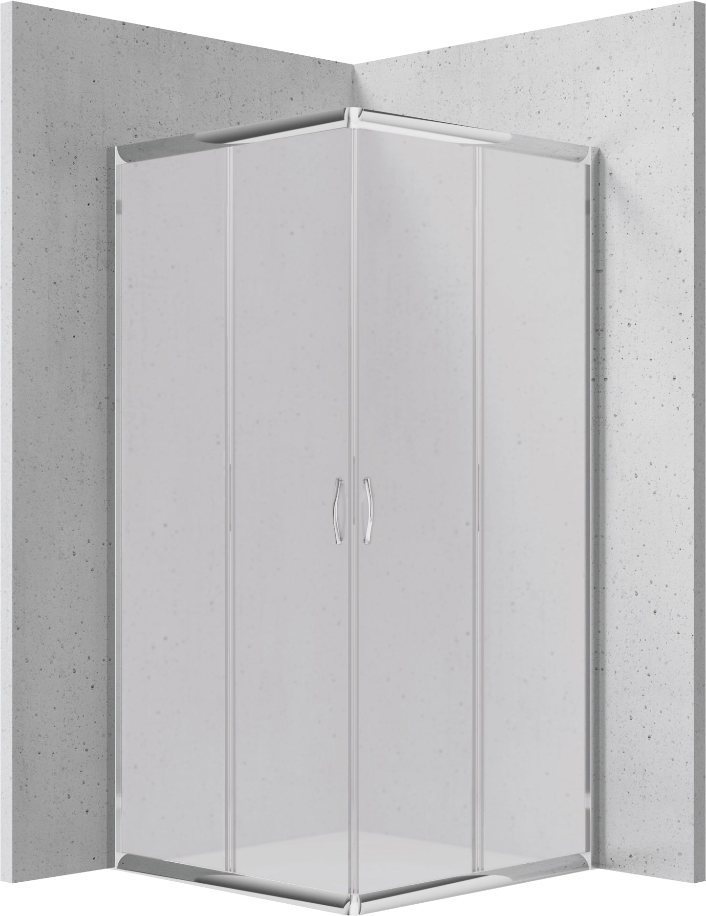 Deante FUNKIA Eckdusche (Glas mattiert) 90 x 90 x 185 cm Chrom