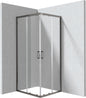 Deante FUNKIA EVO Eckdusche mit 2 Schiebetüren 80 x 90 x 195 cm Titanium
