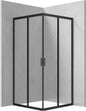 Deante FUNKIA EVO Eckdusche mit 2 Schiebetüren 80 x 80 x 185 cm Schwarz