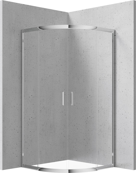 Deante FUNKIA Runddusche (Glas transparent) 80 x 80 x 185 cm Chrom