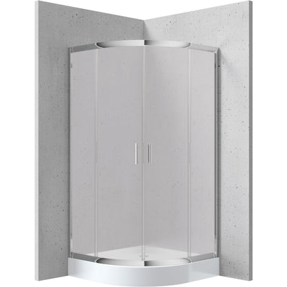 Deante FUNKIA Runddusche (Glas transparent) 80 x 80 x 170 cm Chrom