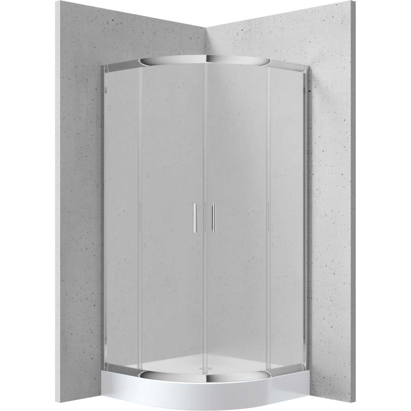 Deante FUNKIA Runddusche (Glas mattiert) 80 x 80 x 185 cm Chrom