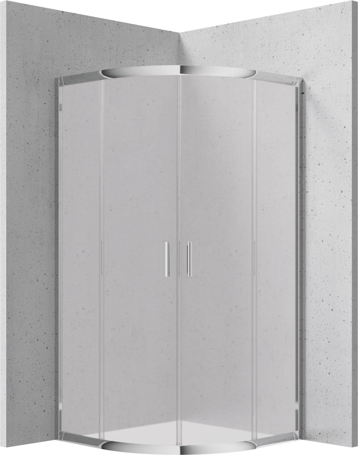 Deante FUNKIA Runddusche (Glas mattiert) 90 x 90 x 185 cm Chrom