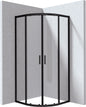Deante FUNKIA EVO Runddusche mit 2 Schiebetüren 90 x 90 x 195 cm Schwarz