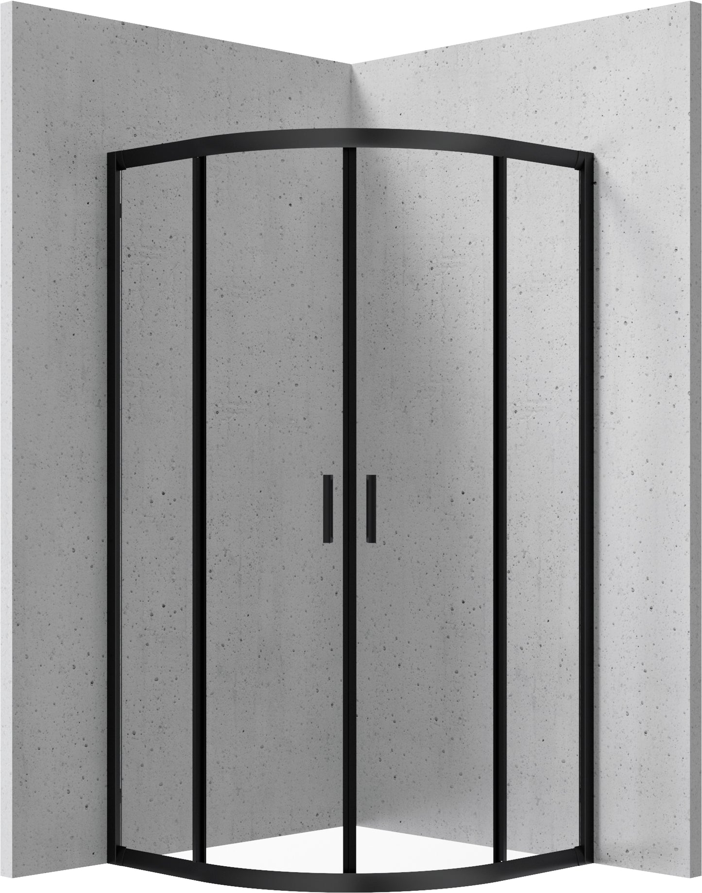 Deante FUNKIA Runddusche (Glas transparent) 90 x 90 x 185 cm Schwarz