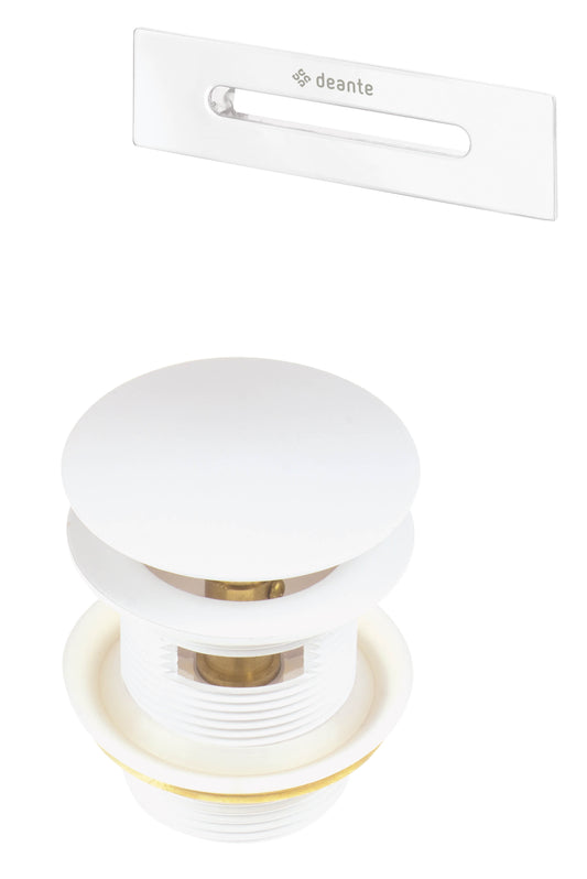 Deante Stöpsel und Überlauf Badewannen-Accessoires-Set Weiß