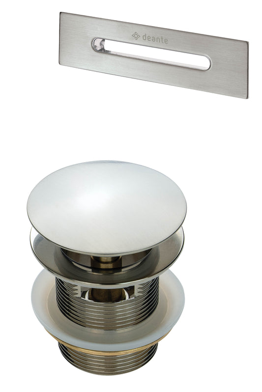 Deante Stöpsel und Überlauf Badewannen-Accessoires-Set Stahl gebürstet