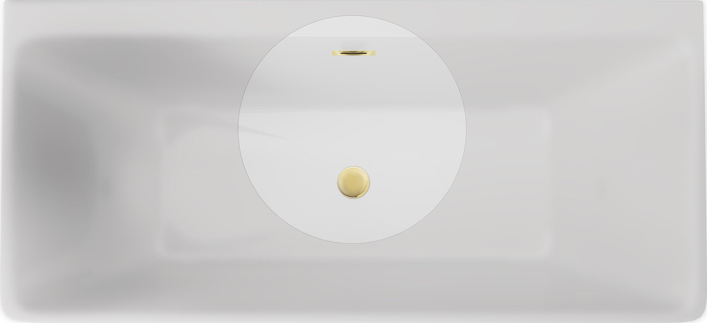 Deante Stöpsel und Überlauf Badewannen-Accessoires-Set Gold