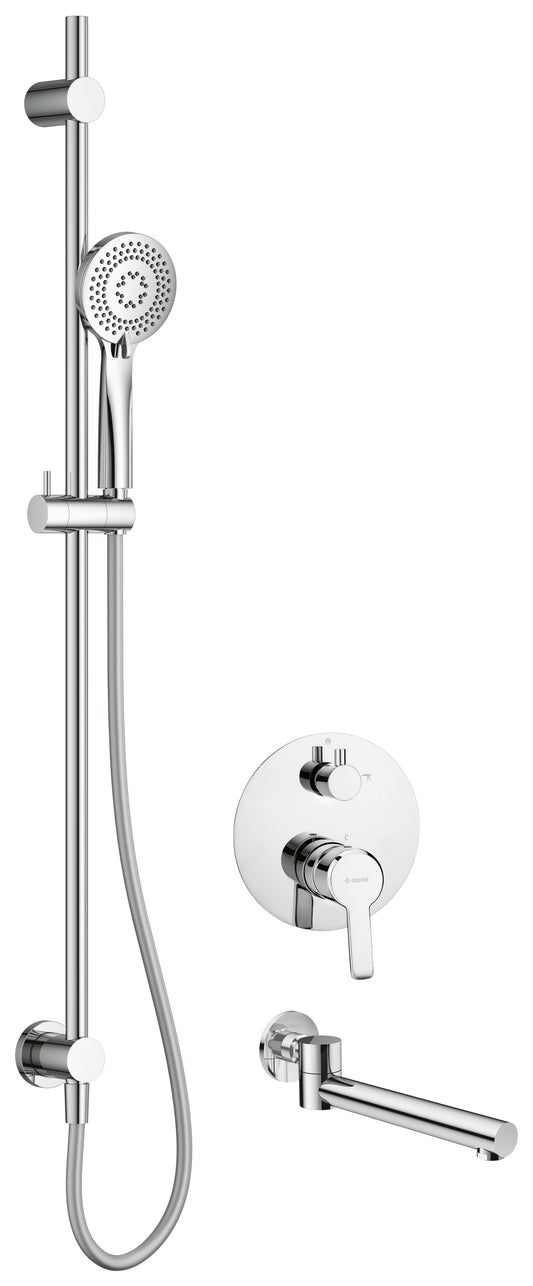 Deante ARNIKA Unterputz-Duschset mit Badewannenauslauf schwenkbar Chrom
