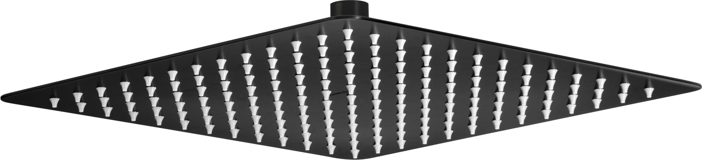 Deante CASCADA ultradünner Duschkopf (1 Strahlart) quadratisch 25 x 25 cm Schwarz