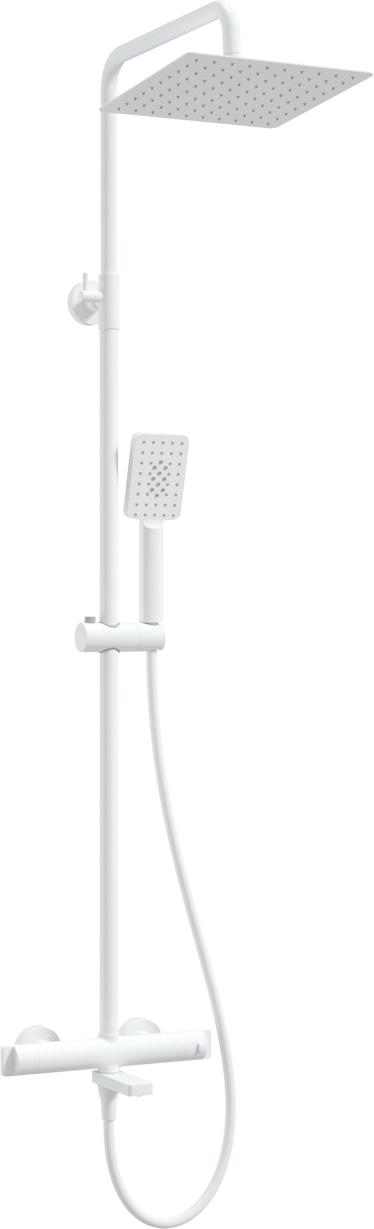 Deante THERM Duschsystem mit Thermostat-Badewannenarmatur Weiß