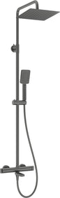 Deante THERM Duschsystem mit Thermostat-Badewannenarmatur Titanium