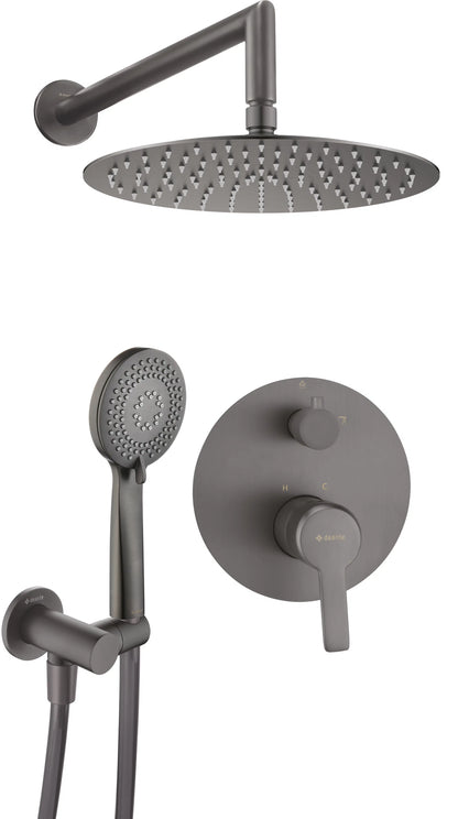 Deante ARNIKA Unterputz-Duschsystem Kopfbrause-Set rund Titanium
