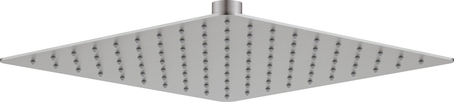 Deante CASCADA ultradünner Duschkopf (1 Strahlart) quadratisch 25 x 25 cm Stahl gebürstet