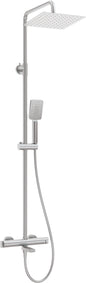 Deante THERM Duschsystem mit Thermostat-Badewannenarmatur Stahl gebürstet