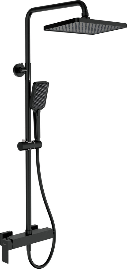 Deante ANEMON Duschsystem mit Duscharmatur Anti-Kalk Schwarz