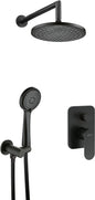 Deante ALPINIA Unterputz-Duschsystem mit Kopfbrause rund Schwarz