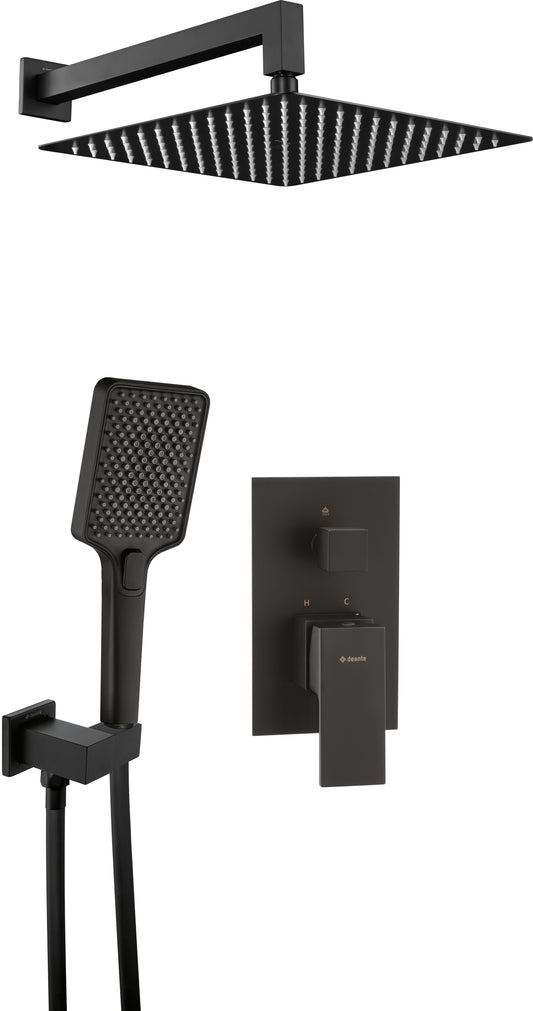 Deante ANEMON Unterputz-Duschsystem Komplettset quadratisch Schwarz