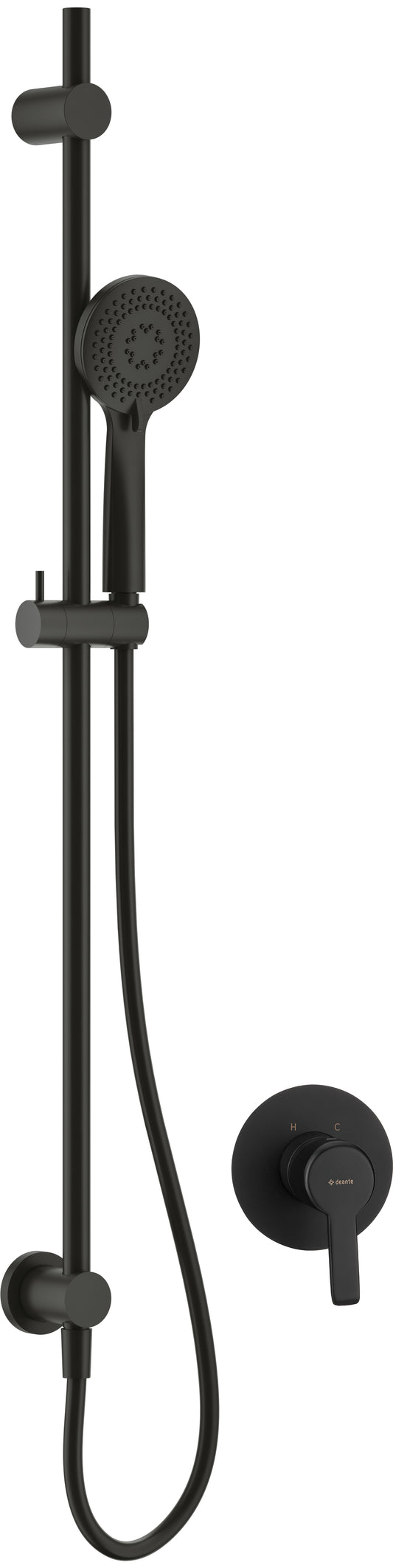 Deante ARNIKA Unterputz-Duschset mit Duschstange ohne Duschkopf Schwarz