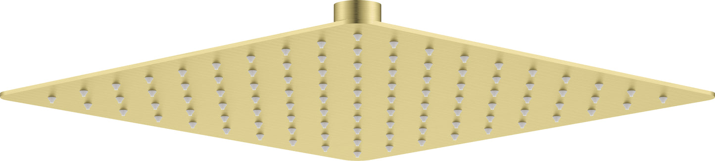Deante CASCADA ultradünner Duschkopf (1 Strahlart) quadratisch 25 x 25 cm Gold gebürstet