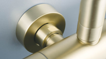 Deante ARNIKA Design-Duschsystem mit Thermostat-Duscharmatur Gold gebürstet