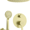 Deante ARNIKA Unterputz-Duschsystem Kopfbrause-Set rund Gold gebürstet