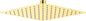 Deante CASCADA ultradünner Duschkopf (1 Strahlart) quadratisch 25 x 25 cm Gold