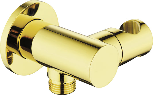 Deante CASCADA Wandanschlussbogen mit Handbrausehalter 1/2" rund Gold