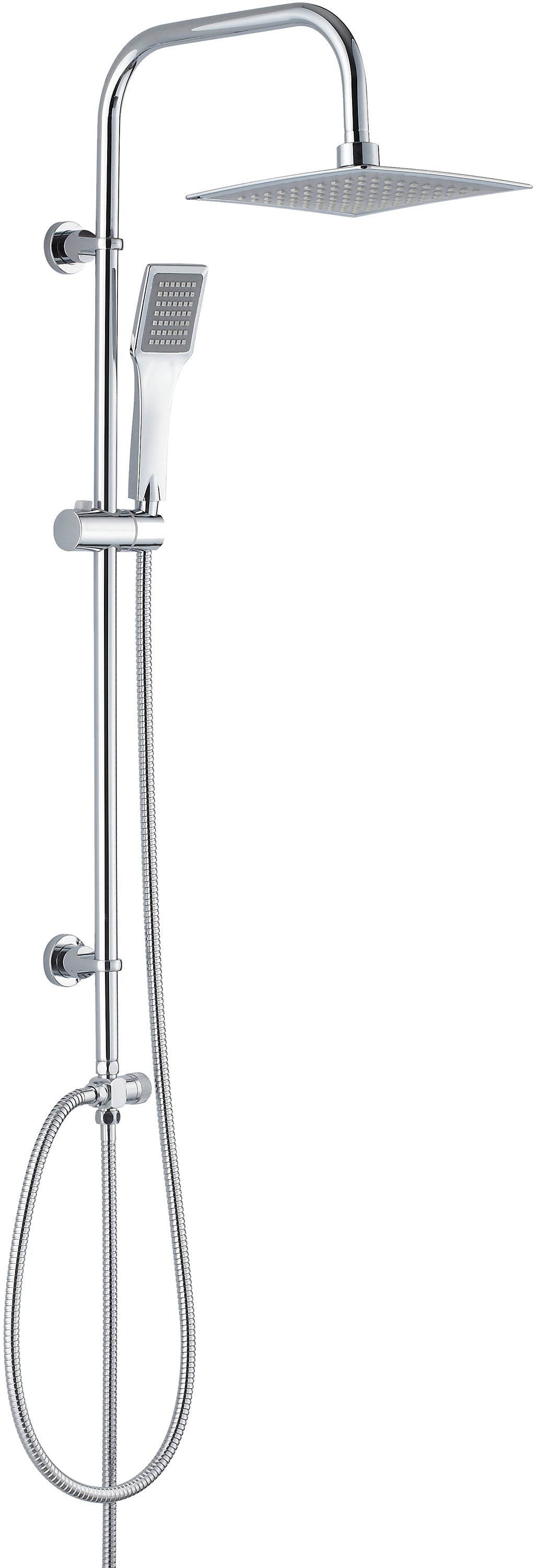 Deante VERO Duschsystem ohne Armatur verstellbar Chrom