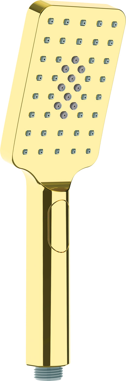 Deante ALPINIA Handbrause quadratisch Anti-Kalk (3 Strahlarten) Gold