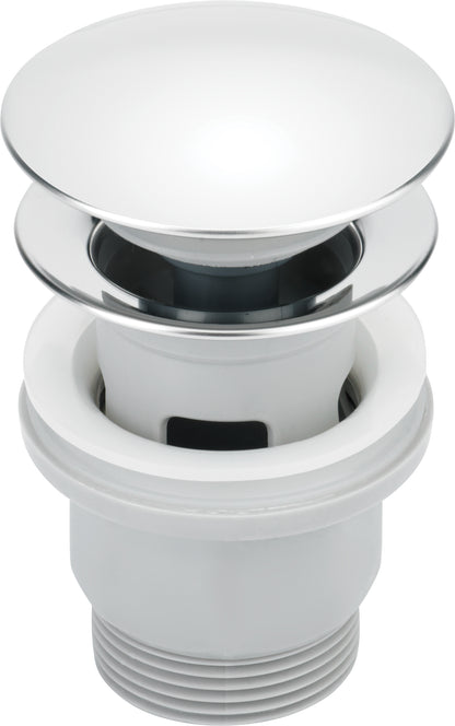 Deante CLICK-CLACK Ablaufgarnitur für Waschbecken / Bidet mit Überlauf verkürzt Chrom