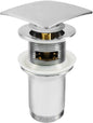 Deante CLICK-CLACK Ablaufgarnitur für Waschbecken / Bidet Universal-Überlauf Quadrat Chrom