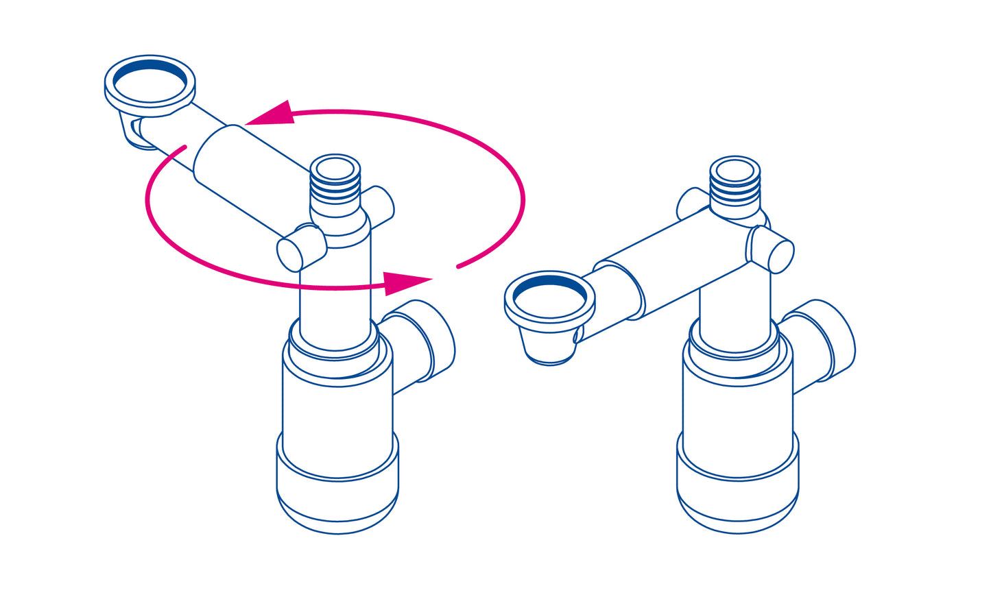 Deante SPACE-SAVER LUX Waschbeckensiphon ausziehbar platzsparend Weiß
