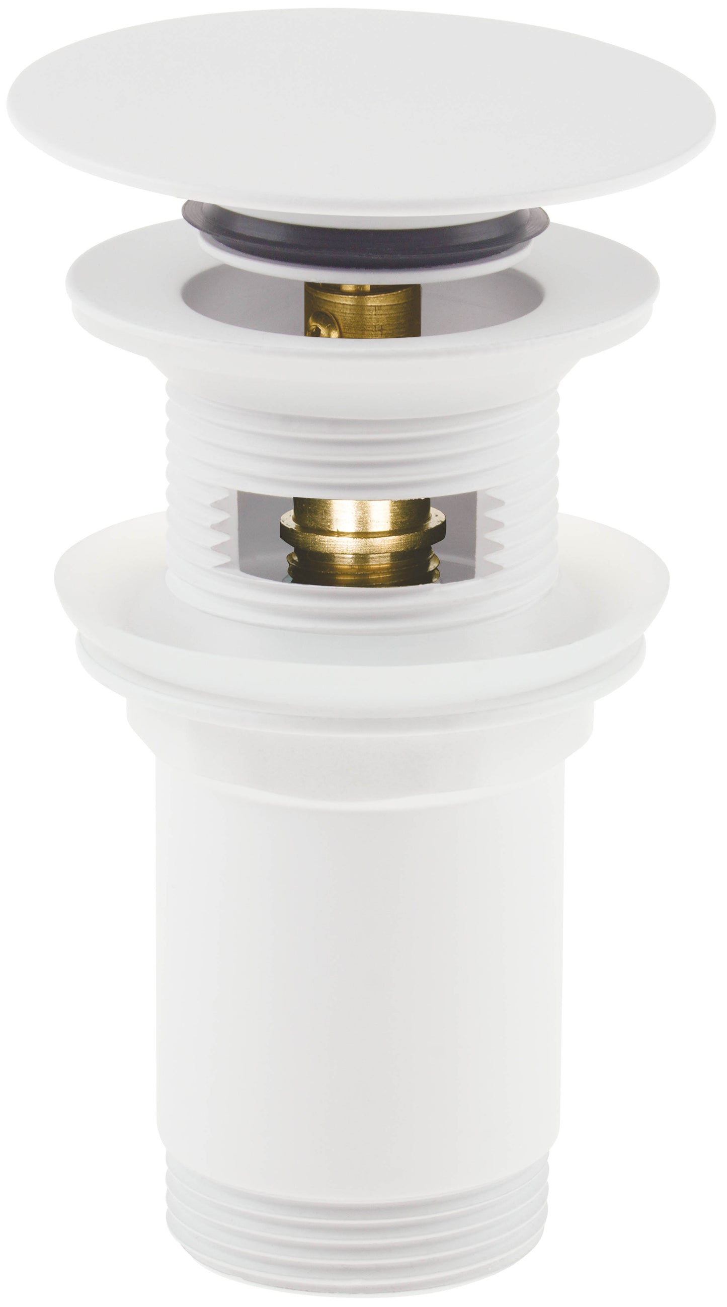 Deante CLICK-CLACK Ablaufgarnitur für Waschbecken / Bidet Universal-Überlauf Weiß